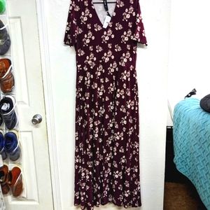 Agnes & Dora Austen Dress Stencil Bloom Wine 16-18